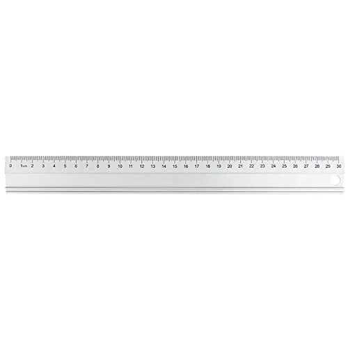 ideen-mit-herz-lineal-metall-aluminium-30cm-rutschfest image 1