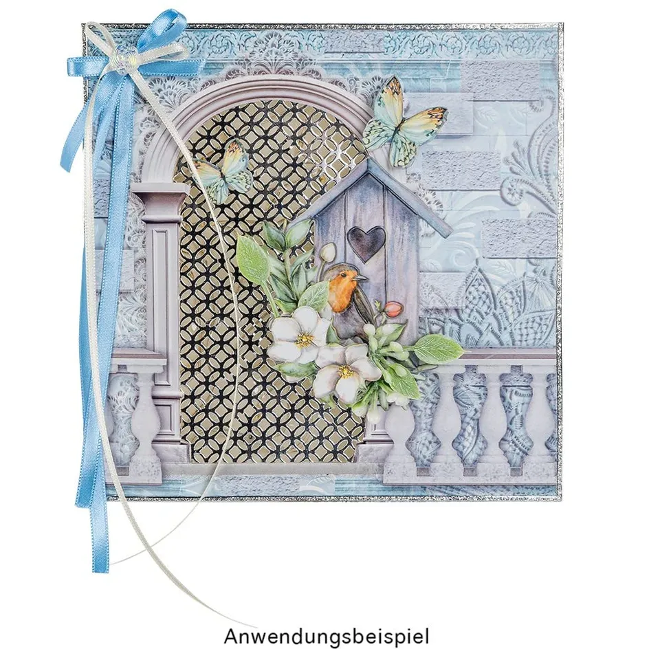 ideen-mit-herz-sichtfolien-gru-karten-fenster-3-16cm-x-16cm-40-teilig-inkl-einle image 1