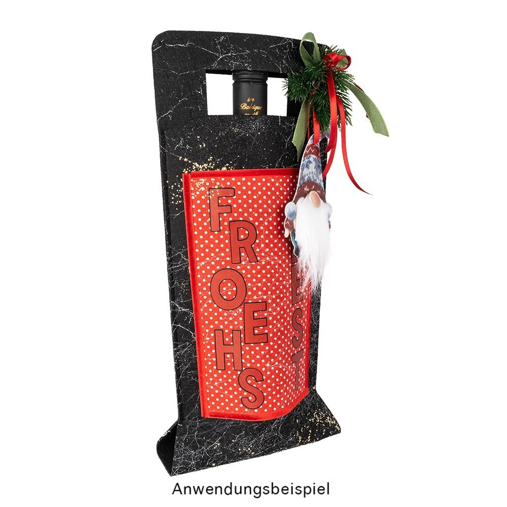 ideen-mit-herz-flaschentasche-aus-filz-17x40-cm-mit-henkel-schwarz image 6