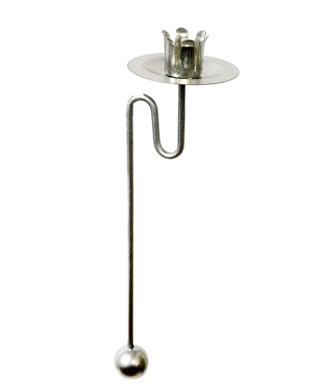 hdg-balancekerzenhalter-6er-set-matt-silber-metall-16-cm image 1