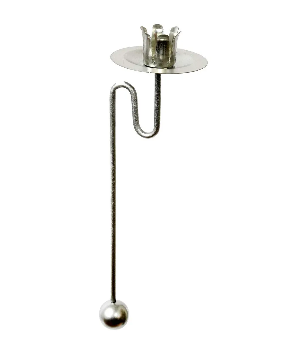 hdg-balancekerzenhalter-6er-set-matt-silber-metall-16-cm image 1