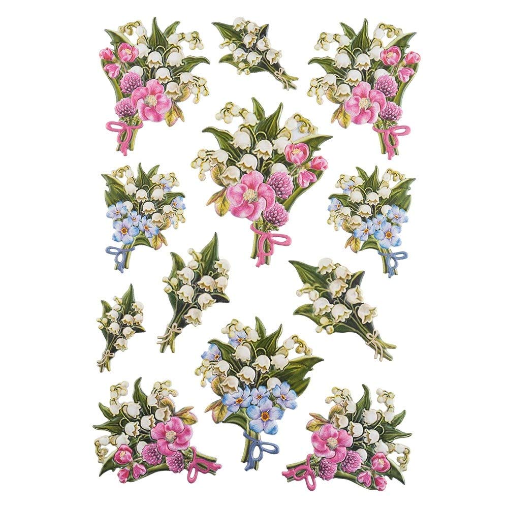 ideen-mit-herz-stickerbogen-3-d-relief-sticker-din-a4-maigl-ckchen-03 image 2