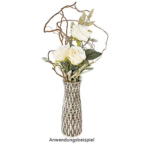 ideen-mit-herz-vase-relief-dekor-2-21-cm-silbergrau-blumenvase-aus-pet image 8