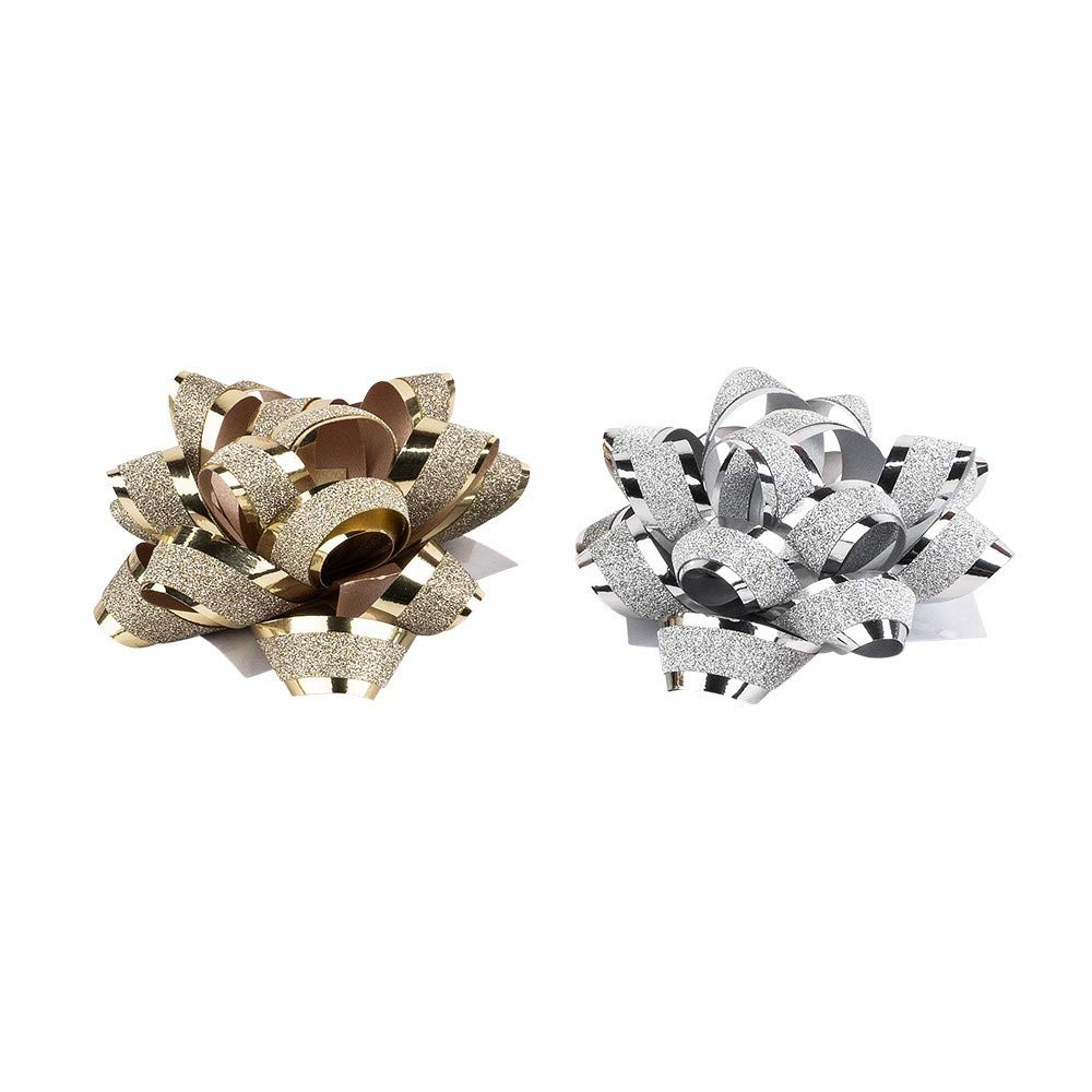 ideen-mit-herz-geschenkschleifen-diamantiert-6-5-cm-metallic-silber-gold-6-st-ck image 3