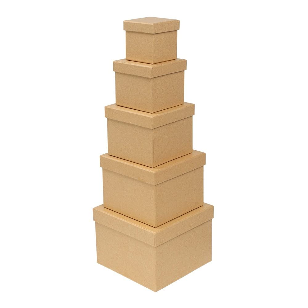 ideen-mit-herz-geschenkboxen-mit-deckel-kraftpapier-5er-set-6-14-cm image 2