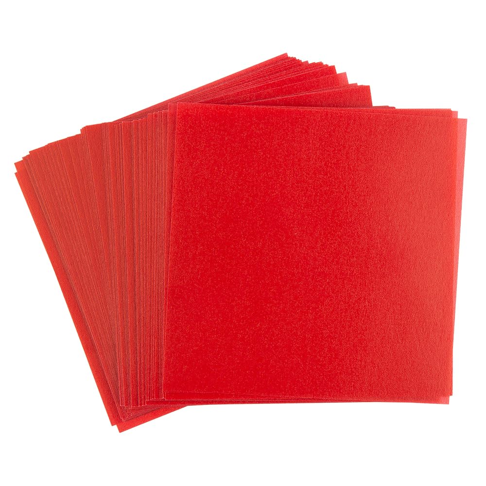 ideen-mit-herz-transparentpapier-rot-10x10-cm-100-blatt-110-g-qm-premium-faltpap image 1