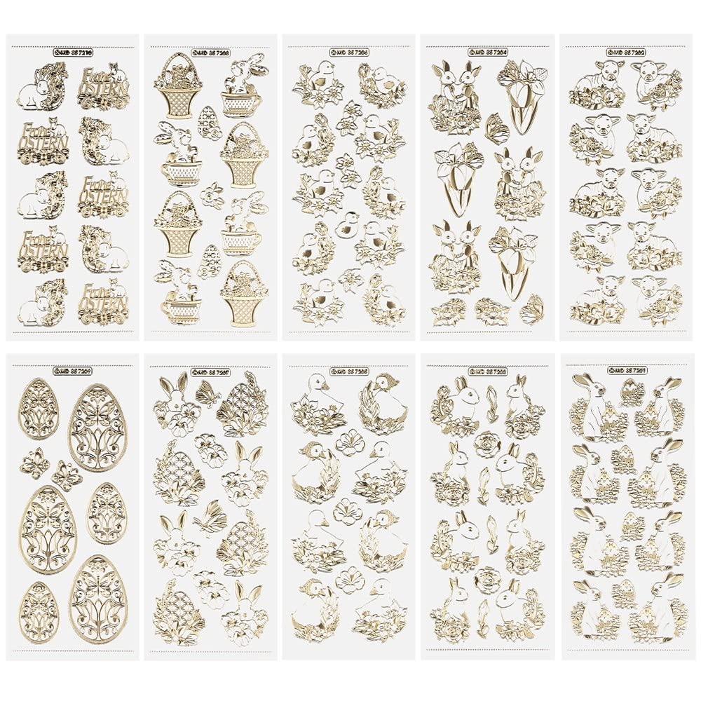 ideen-mit-herz-gravur-sticker-transparent-gold-10-bogen-10-x-23-cm-160-w-nsche image 1