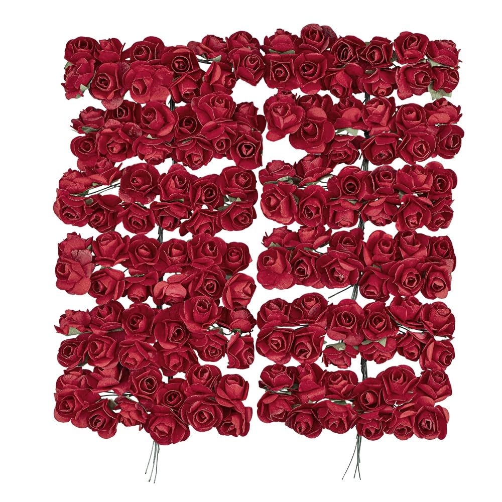 ideen-mit-herz-mini-rosen-papier-mit-draht-stiel-creme-2-cm-144-st-ck image 7