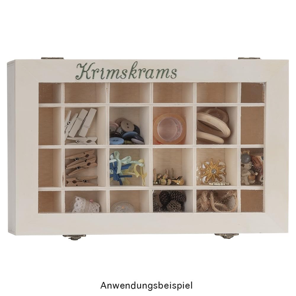 ideen-mit-herz-holz-box-mit-24-f-chern-und-deckel-mit-sichtfenster-30-x-20-x-5-5 image 8
