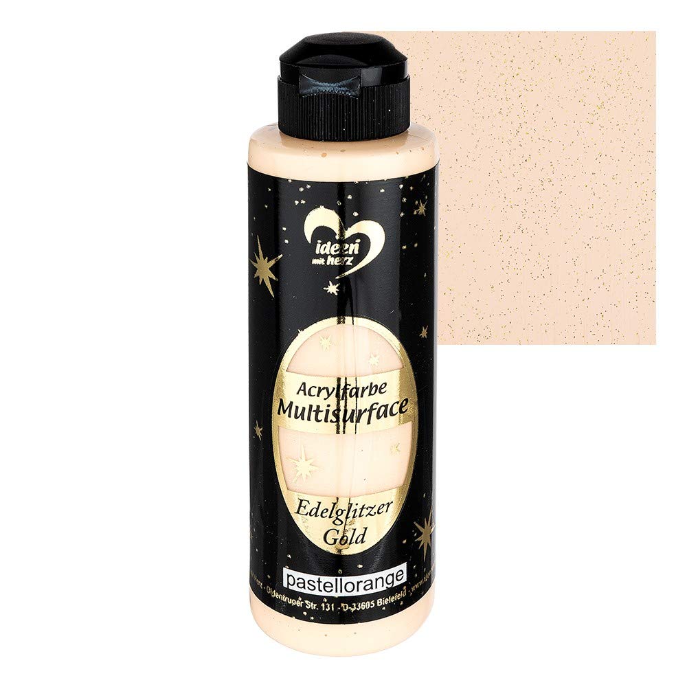 ideen-mit-herz-acrylfarbe-multisurface-edelglitzer-180-ml-taubenblau-mit-goldgli image 8