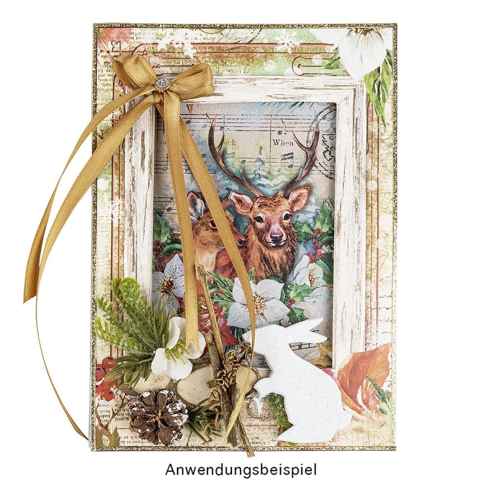 ideen-mit-herz-gru-karten-rahmen-winter-weihnachten-b6-10-designs-mit-umschl-gen image 1