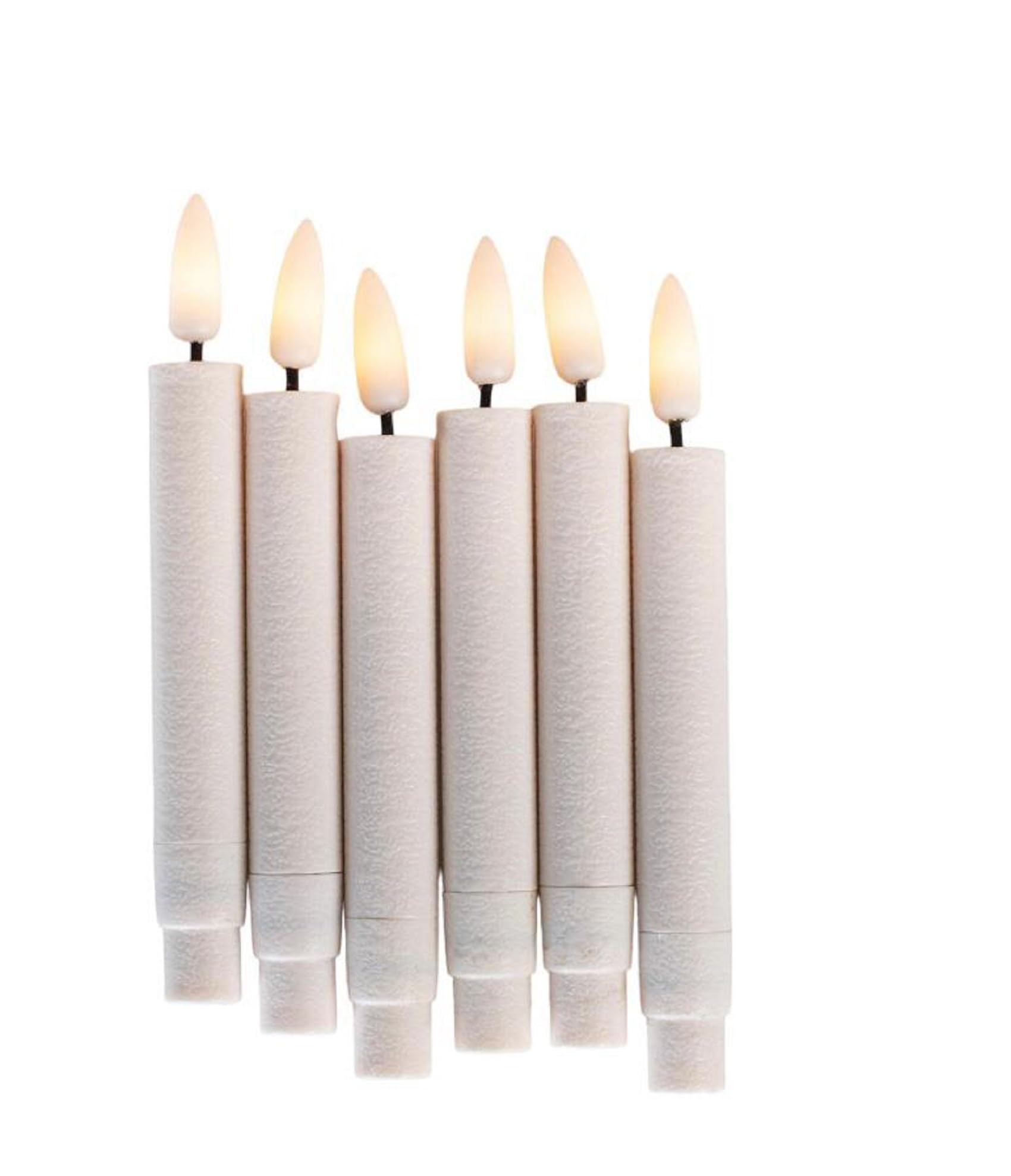 hdg-led-baumkerzen-wei-13-cm-6er-set-mit-fernbedienung-timer image 1
