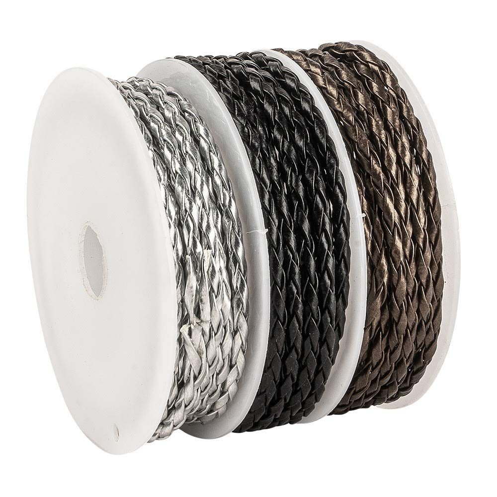 ideen-mit-herz-dekoband-geflochten-metallic-3-mm-3-rollen-silber-schwarz-braun image 2