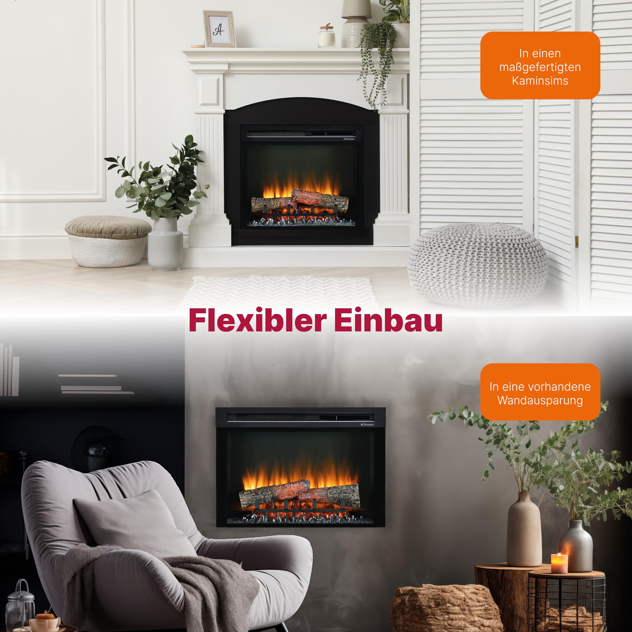 dimplex-xhd-28-elektrokamin-einsatz-wandkamin-mit-heizung-1400w image 8