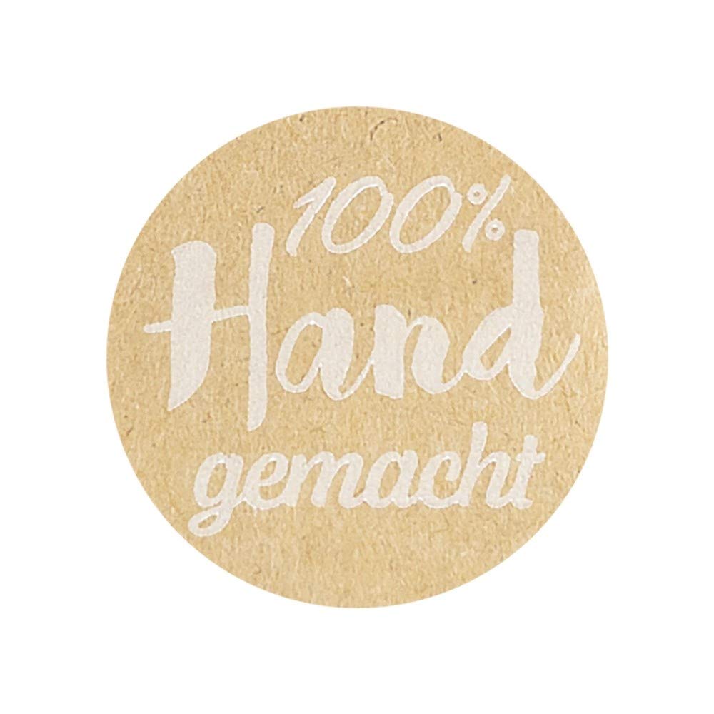 ideen-mit-herz-kraftpapier-sticker-100-handgemacht-2-5-cm-500-st-ck-rolle image 2