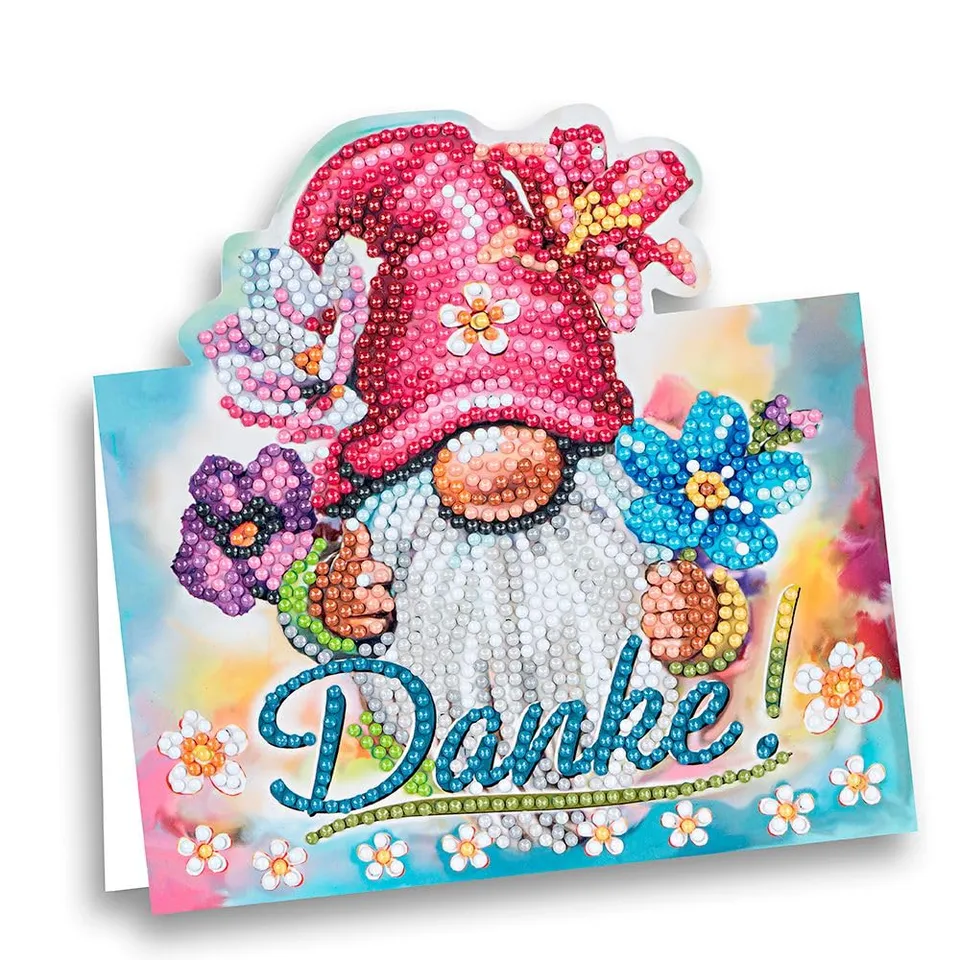ideen-mit-herz-diamond-painting-aufstellkarte-danke-wichtel-16-3-x-16-cm-inkl-zu image 1