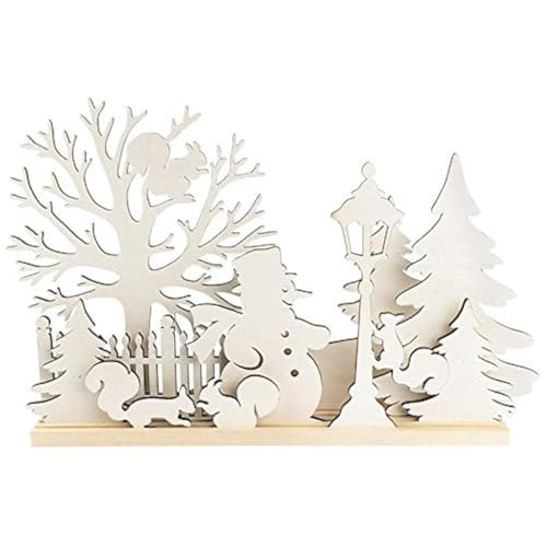 ideen-mit-herz-3-d-landschaft-zum-stecken-schneemann-eichh-rnchen-11-teilig-holz image 3
