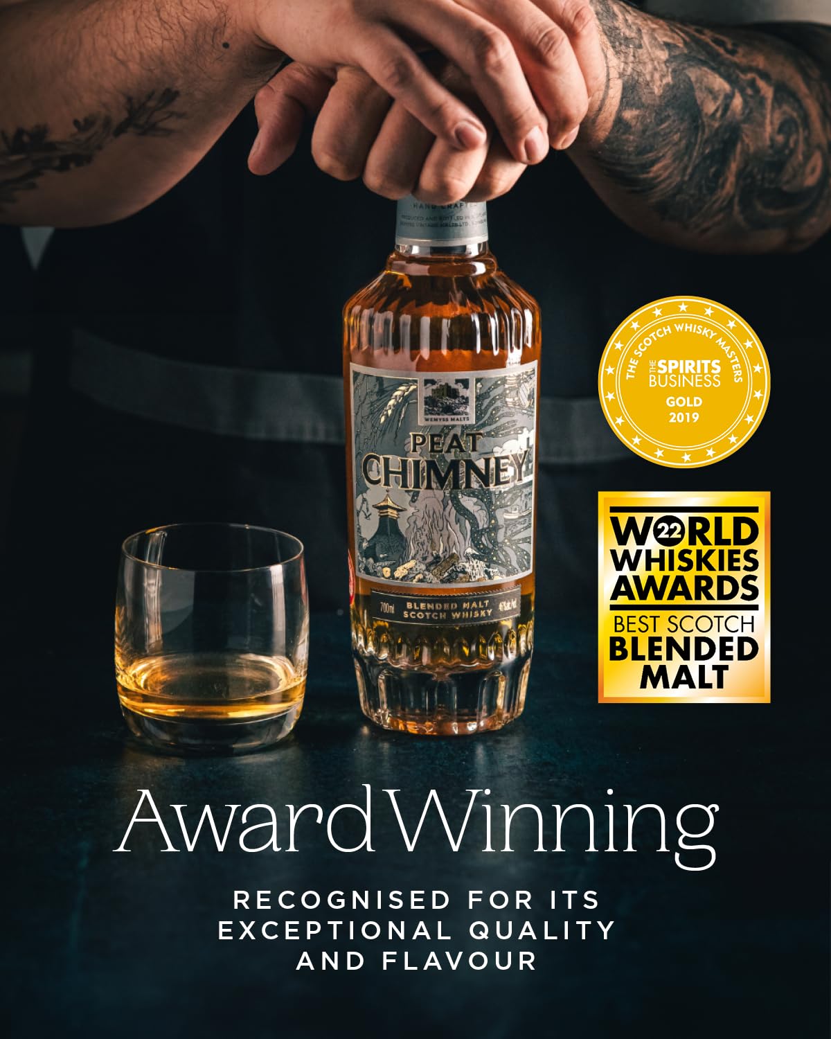wemyss-malts-peat-chimney-blended-scotch-whisky-0-7-l-mit-geschenkverpackung image 5