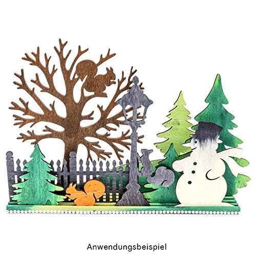 ideen-mit-herz-3-d-landschaft-zum-stecken-schneemann-eichh-rnchen-11-teilig-holz image 8