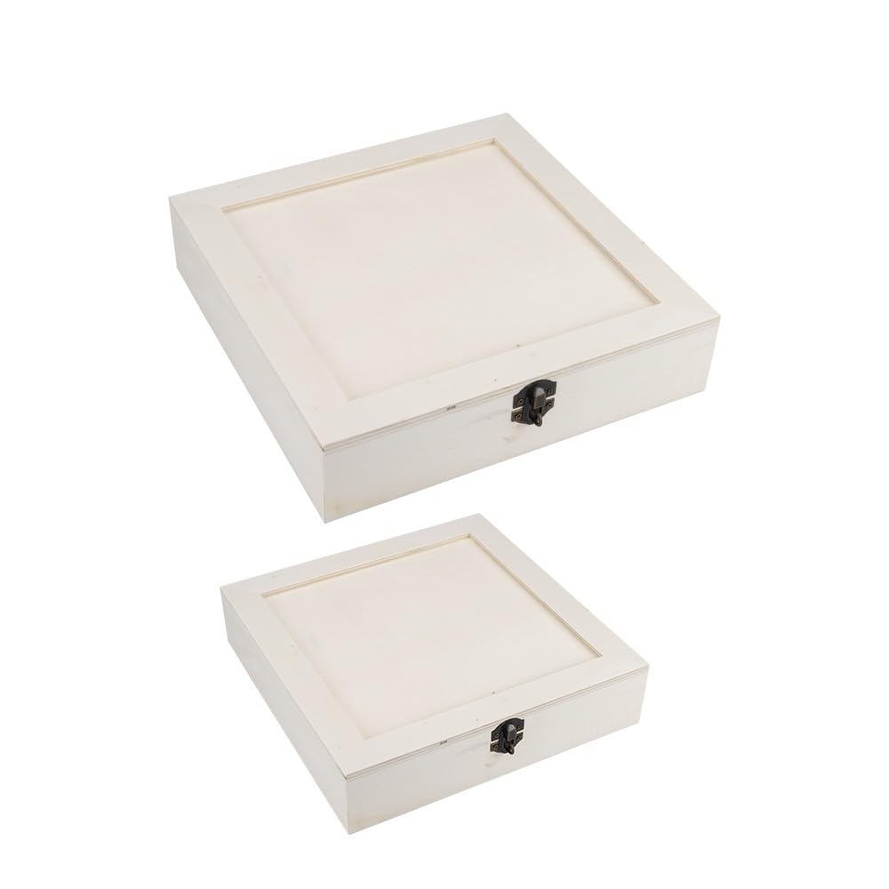 ideen-mit-herz-holz-boxen-vintage-mit-deckel-2er-set-aufbewahrung-und-deko image 1