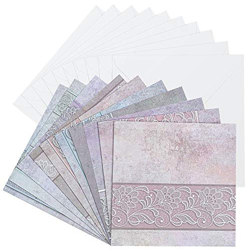 ideen-mit-herz-motiv-gru-karten-spitze-16x16-cm-10er-set-mit-umschl-gen image 6