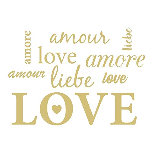 ideen-mit-herz-metallic-b-geltransfers-liebe-gold-din-a4 image 1