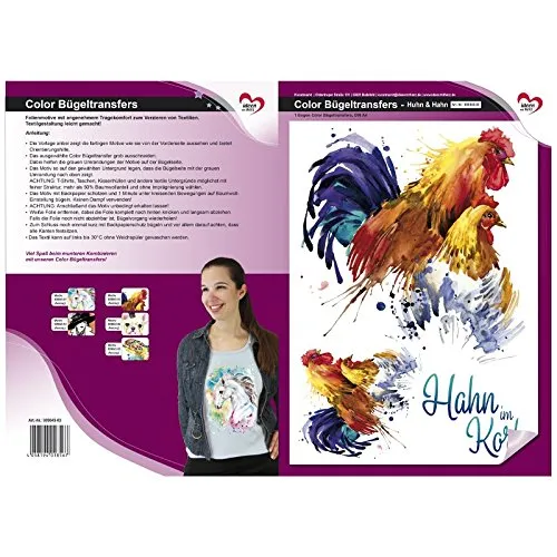 ideen-mit-herz-color-b-geltransfer-din-a4-huhn-hahn image 1