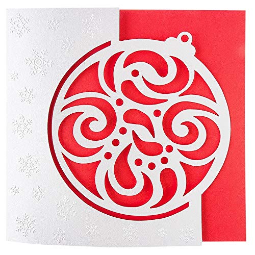 ideen-mit-herz-deluxe-gru-karten-weihnachtskugel-16x16-cm-10-st-ck-inkl-einleger image 2