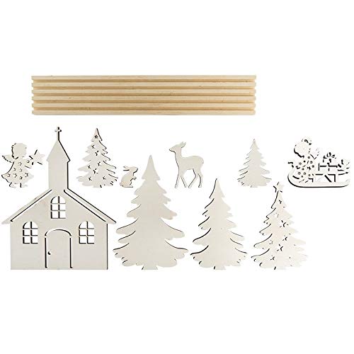 ideen-mit-herz-3-d-landschaft-kirche-engelchen-holz-stecksatz-11-teilig-35-cm image 3