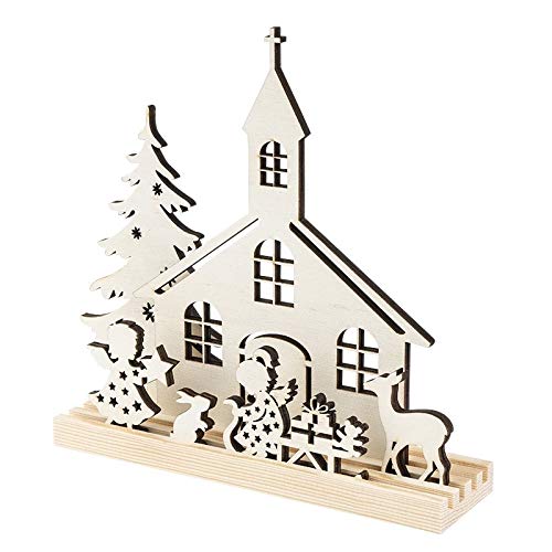 ideen-mit-herz-3-d-landschaft-kirche-engelchen-7-teilig-zum-stecken-holz image 3