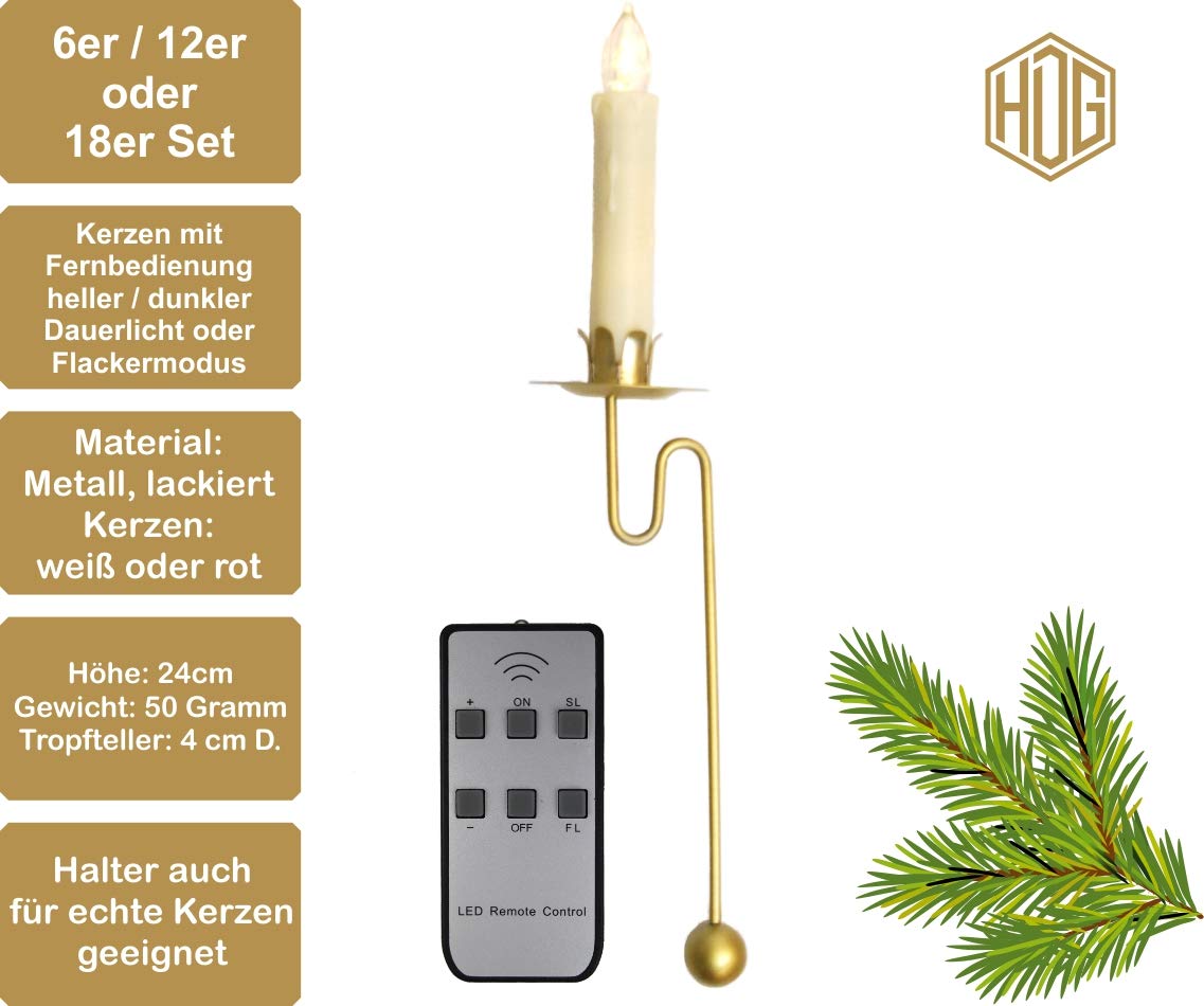 hdg-led-weihnachtsbaumkerzen-kabellos-mit-fernbedienung-pendelhalter image 2
