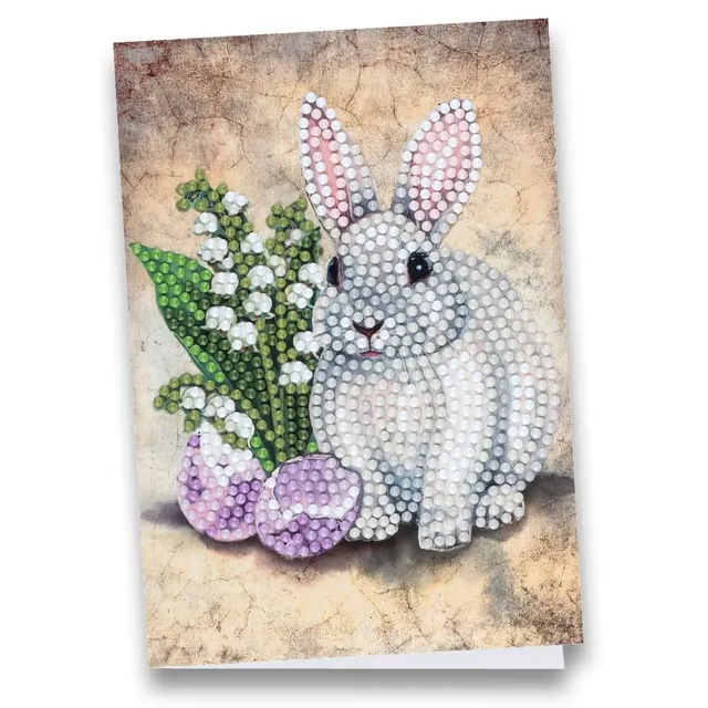 ideen-mit-herz-diamond-painting-gru-karte-hase-03-b6-mit-umschlag image 1
