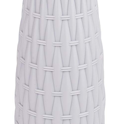 ideen-mit-herz-vase-relief-dekor-2-21-cm-silbergrau-blumenvase-aus-pet image 4