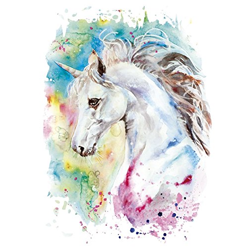 ideen-mit-herz-color-b-geltransfer-din-a4-k-nstler-einhorn-folienmotiv-f-r-texti image 1