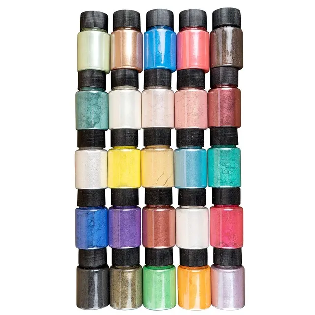 ideen-mit-herz-mica-pulver-pigment-set-25-x-10-g-perlmutt-effekt image 1