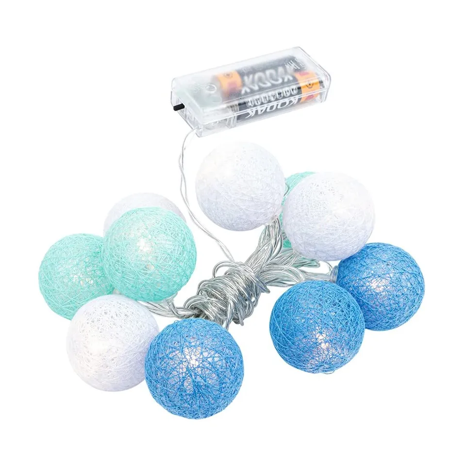 ideen-mit-herz-kugel-lichterkette-10-leds-warmwei-baumwollkugeln-35-mm-wei-mint- image 1