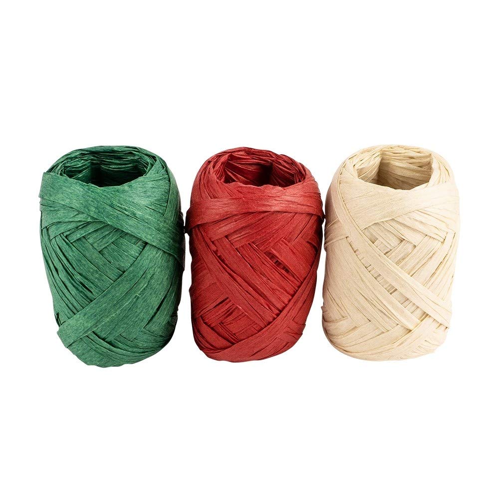 ideen-mit-herz-geschenkb-nder-bast-rot-gr-n-natur-3-rollen-10-m-0-5-bis-3-cm image 2