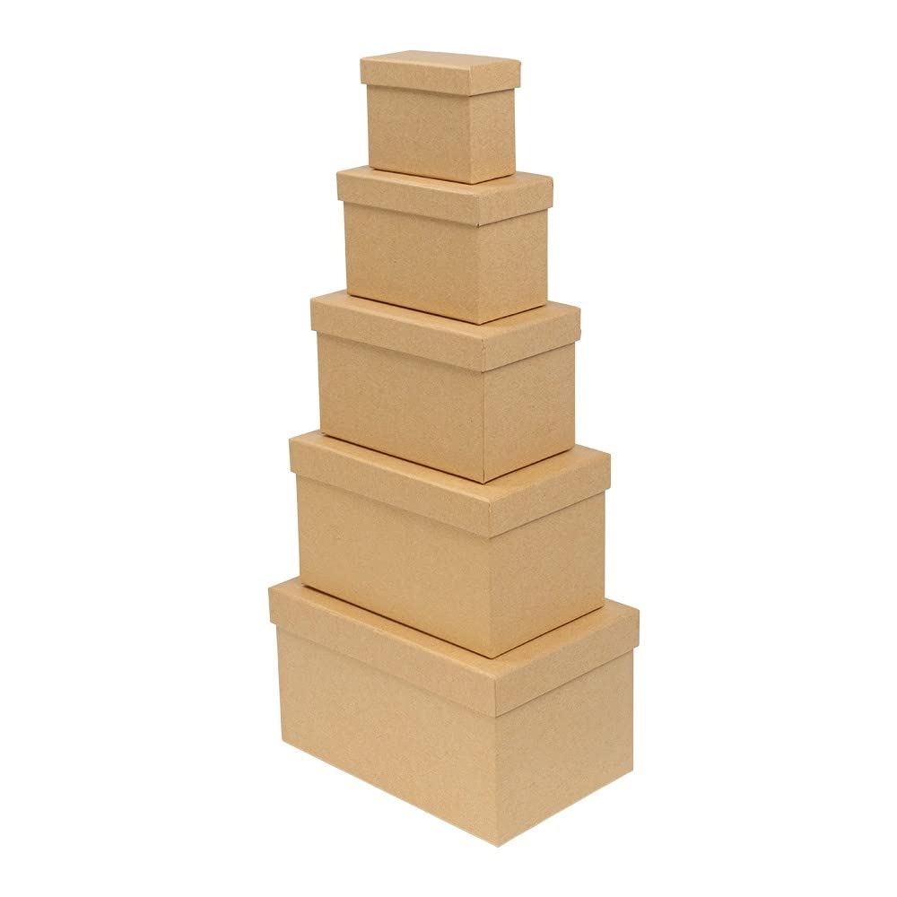 ideen-mit-herz-geschenkboxen-mit-deckel-kraftpapier-rechteckig-5er-set-8-18-cm image 2