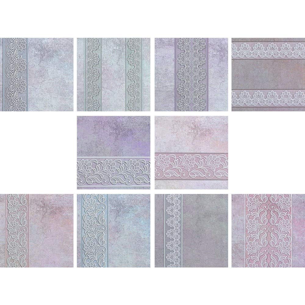 ideen-mit-herz-motiv-gru-karten-spitze-16x16-cm-10er-set-mit-umschl-gen image 2