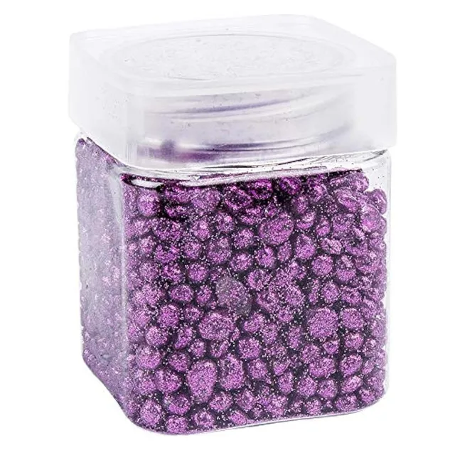 ideen-mit-herz-glitzernuggets-glas-violett-2-7-mm-260g-streu-deko image 1