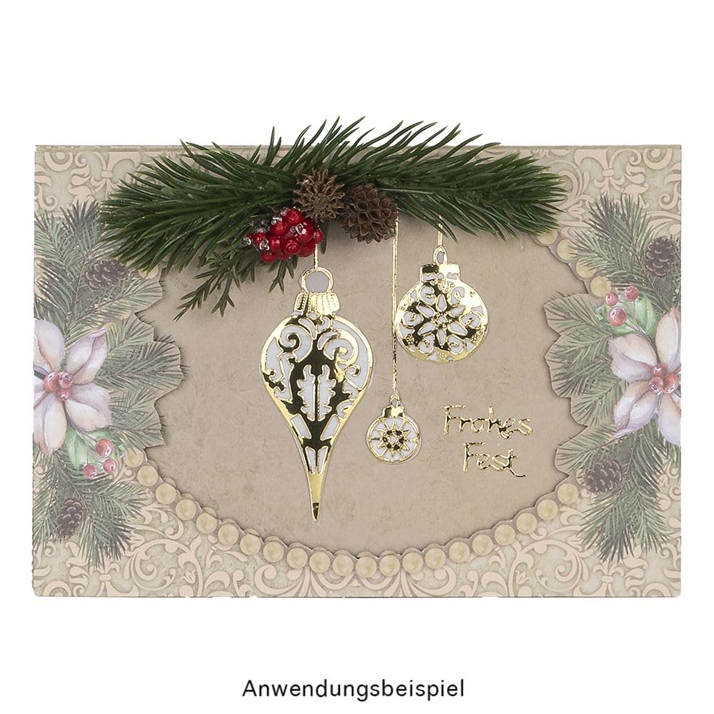 ideen-mit-herz-gru-karten-set-weihnachtliche-perlenrahmen-b6-10-karten image 6