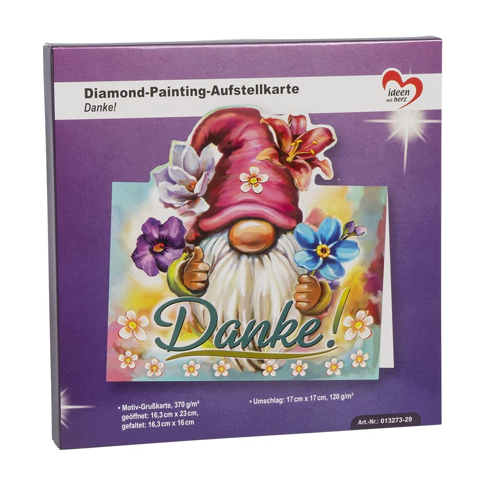 ideen-mit-herz-diamond-painting-aufstellkarte-danke-wichtel-16-3-x-16-cm-inkl-zu image 3
