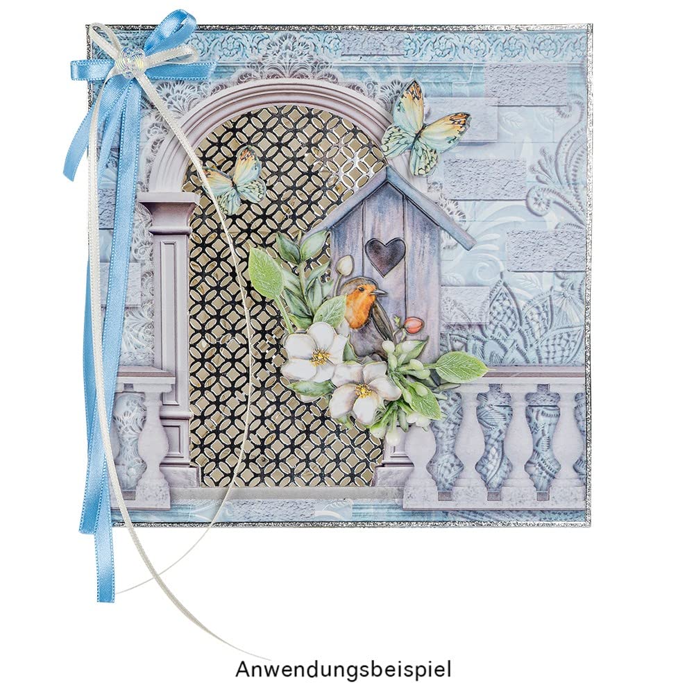 ideen-mit-herz-sichtfolien-gru-karten-fenster-3-16cm-x-16cm-40-teilig-inkl-einle image 1